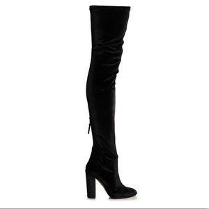 Aquazurra Velvet Over The Knee Boot